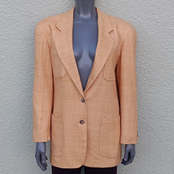 COUNTRY ROAD AUSTRAILIA LADIES PURE SILK (2) BUTTON LUXURY BLAZER (HONG KONG) - Picture 1 of 17